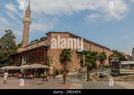 PLOWDIW, BULGARIEN - 29. JULI 2019: Dzhumaya-Moschee in Plowdiw, Bulgarien Stockfoto