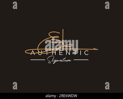 EL Signature Logo-Vorlage Vektor. Stock Vektor