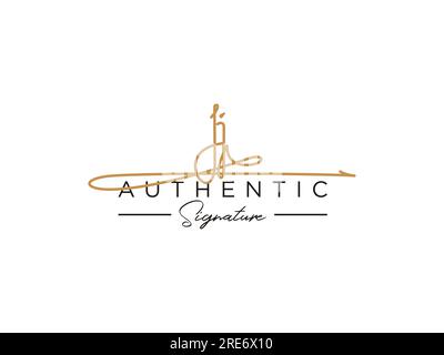 Vektor für die Vorlage für das JJ-Signature-Logo. Stock Vektor