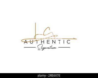 Vektor für die Vorlage für das LC-Signature-Logo. Stock Vektor