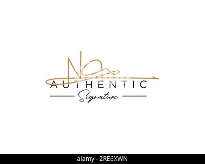 KEIN Vektor für Signature-Logo-Vorlage. Stock Vektor