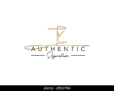 TR Signature Logo Template Vector (Vorlagenvektor für das TR-Logo) Stock Vektor