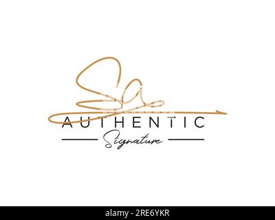 SA Signature Logo Template Vector (Vorlagenvektor für SA-Signatur- Stock Vektor