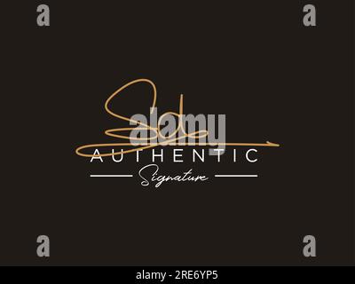 SD Signature Logo-Vorlage Vektor. Stock Vektor