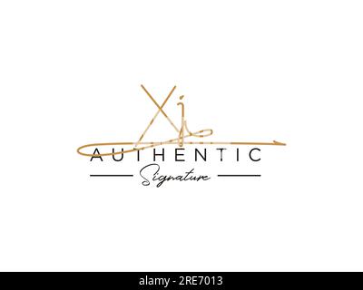 Vektor für die Signature-Logo-Vorlage des XJ. Stock Vektor