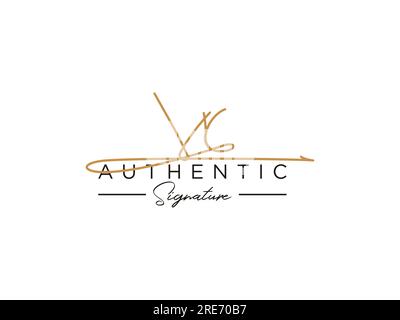 Vektor für VR-Signature-Logo-Vorlage. Stock Vektor