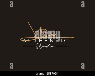 VB Signature Logo-Vorlage Vektor. Stock Vektor