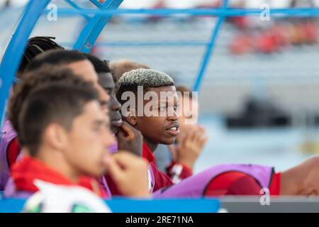 25. Juli 2023. Lissabon, Portugal. Benficas Mittelfeldspieler aus Portugal Florentino Luis (61) in Aktion während des Freundschaftsspiels zwischen SL Benfica und Burnley FC Credit: Alexandre de Sousa/Alamy Live News Stockfoto