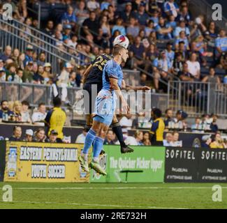 CHESTER, Pennsylvania, USA - 15. JULI 2023: MLS-Match zwischen Philadelphia Union und NYCFC im Subaru Park. Stockfoto