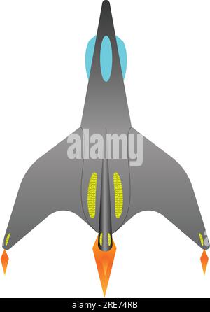 Eine Illustration eines futuristischen Cartoon-Raumfahrzeugs Stock Vektor