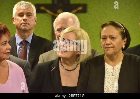 25. Juli 2023, Natal, Rio Grande do Norte, Brasilien: Natal (RN), 07/25/2023 - MINISTRA/STF/ROSA WEBER - auf der Tagesordnung in Rio Grande do Norte, der Präsident des Obersten Bundesgerichtshofs (STF) und des Nationalen Justizrats (CNJ), Ministerin Rosa Weber, besuchte diesen Dienstag (25) das Alcentiary, Die größte im Staat, um den Start der Gefängniseinsatzgruppe in der Hauptstadt Rio Grande do Norte zu formalisieren. (Foto: Jose Aldenir/Thenews2/Zumapress) (Kreditbild: © Jose Aldenir/TheNEWS2 via ZUMA Press Wire) NUR REDAKTIONELLE VERWENDUNG! Nicht für den kommerziellen GEBRAUCH! Stockfoto