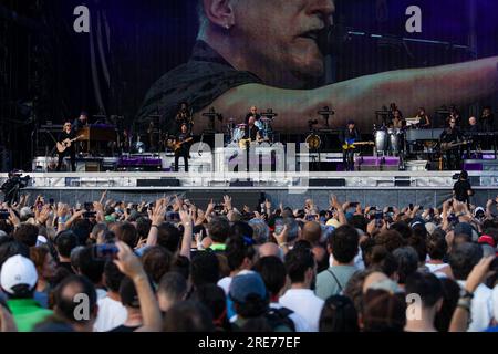 Monza, Italien. 25. Juli 2023. Bruce Springsteen tritt live im Autodromo di Monza auf. Kredit: SOPA Images Limited/Alamy Live News Stockfoto