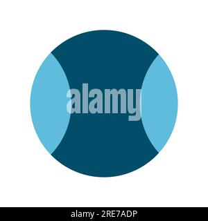 Tennisball im Cartoon-Stil, Vektordarstellung Stock Vektor