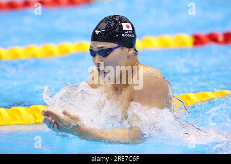 Fukuoka, Japan. 26. Juli 2023. So Ogata (JPN) Schwimmen : World Aquatics Championships Fukuoka 2023 Männer 200m Medley Heat in der Marine Messe Fukuoka Halle A in Fukuoka, Japan . Kredit: YUTAKA/AFLO SPORT/Alamy Live News Stockfoto