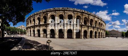 anfiteatro romano -Arena de Nimes-, siglo I, Nimes, Hauptstadt del departamento de Gard, Francia, Europa Stockfoto