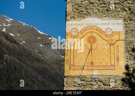 Abries, parque Natural Regional de Queyras, Provenza-Alpes-Costa Azul, departamento de Altos Alpes, distrito de Briancon, Francia, Europa Stockfoto