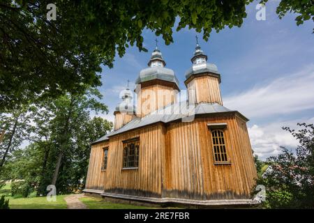 Orthodoxe Kirche Dobra Szlachecka, 17. Jahrhundert, St. Flusstal, Woiwodschaft Little Poland, Karpaten, Polen, Europa Stockfoto