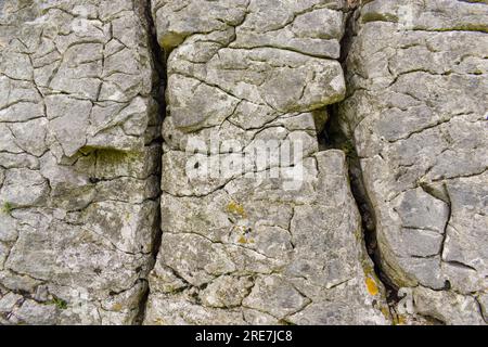 Kalkstein auf Birkrigg Common. Stockfoto