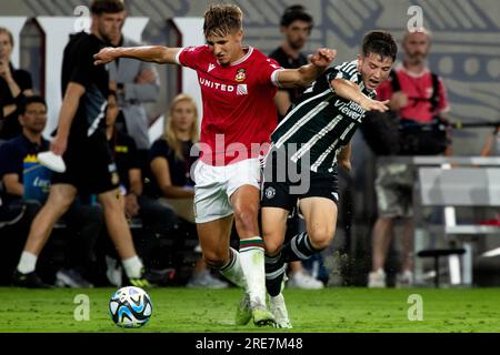 San Diego, USA. 25. Juli 2023. Wrexham USA Invasion Summer 23' - Action aus dem Spiel zwischen Wrexham A.F.C und Manchester United im Snapdragon Stadium in San Diego, Kalifornien. (Xavier Hernandez/SPP) Kredit: SPP Sport Press Photo. Alamy Live News Stockfoto
