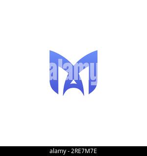 Design mit MA-Motiv. M Symbol Logo-Vektor Stock Vektor