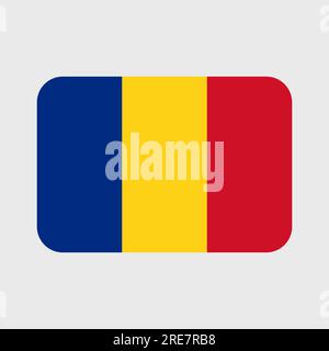 Rumänische Flaggensymbole Satz von Illustrationen in Form von Herz, Stern, Kreis und Karte Stock Vektor