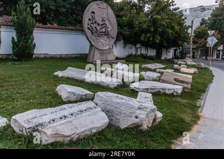 PLOWDIW, BULGARIEN - 29. JULI 2019: Alte Ruinen in Plowdiw, Bulgarien Stockfoto