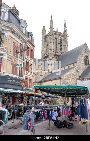 Fécamp, Elise Saint-Etienne, freier Markt Stockfoto