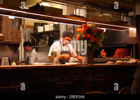 Lardo Restaurant in Mexico City, Mexiko Stockfoto