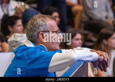 Mailand, Italien. 26. Juli 2023. Centro Congressi MiCo, Mailand, Italien, 26. Juli 2023, Italienischer Coach bei FIE Senior Fencing World Championships - day5 - Sword Credit: Live Media Publishing Group/Alamy Live News Stockfoto