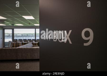 Hradec Kralove, Tschechische Republik. 26. Juli 2023. Bau des Fußballstadions in Hradec Kralove, Tschechische Republik, 26. Juli 2023. Kredit: David Tanecek/CTK Photo/Alamy Live News Stockfoto