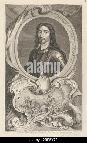 Thomas Fairfax, 3. Lord Fairfax von Cameron 1738 von Jacobus Houbraken Stockfoto