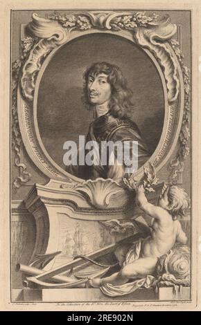 Jacobus Houbraken nach Sir Anthony van Dyck, Algernon Percy, Earl of Northumberland, 1738, Gravur und Ätzung auf liegendem Papier, Platte: 37,5 x 23,6 cm (14 3/4 x 9 5/16 Zoll) Laken: 44,2 x 30,1 cm (17 3/8 x 11 7/8 Zoll), Geschenk von Henry und Judith Rice Millon, zu Ehren des 50. Jahrestags der National Gallery of Art, 1991.203.5' Stockfoto