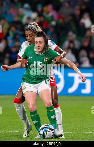 Lucy Quinn aus der Republik Irland während des FIFA Women's World Cup 2023 Gruppe B-Spiels im Perth Rectangular Stadium, Westaustralien. Bilddatum: Mittwoch, 26. Juli 2023. Stockfoto