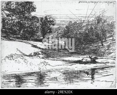 Newcastle in Emlyn, ca. 1864, von Francis Seymour Haden Stockfoto