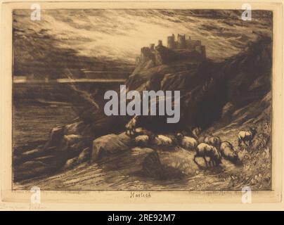 'Francis Seymour Haden, Harlech (Nr. 2), 1880, Mezzotint mit Ätzung und Trockenpunkt (Kupfer) in braun-schwarz, Rosenwald Collection, 1943,3.4741' Stockfoto