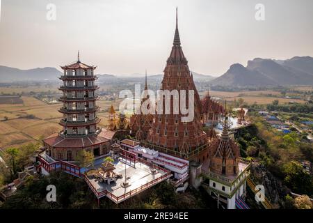 Die Wahrzeichen Thailands aus der Vogelperspektive Stockfoto