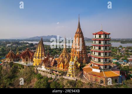 Die Wahrzeichen Thailands aus der Vogelperspektive Stockfoto