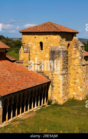 Mozarabische Kirche San Miguel de Escalada, geweiht 951 von Bischof Genadio von Astorga. Es ist ein ehemaliges Kloster in der Provinz León, Castil Stockfoto