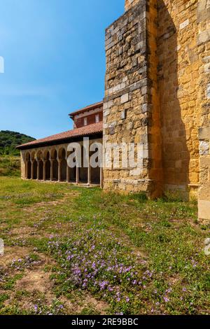 Mozarabische Kirche San Miguel de Escalada, geweiht 951 von Bischof Genadio von Astorga. Es ist ein ehemaliges Kloster in der Provinz León, Castil Stockfoto