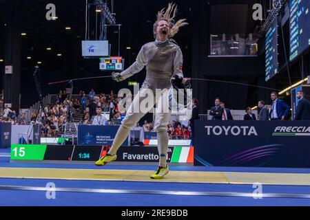 Favaretto Martina (ITA) während der FIE Senior Fencing World Championships - day5, Sword in Mailand, Italien, Juli 26 2023 Stockfoto