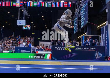 Favaretto Martina (ITA) während der FIE Senior Fencing World Championships - day5, Sword in Mailand, Italien, Juli 26 2023 Stockfoto