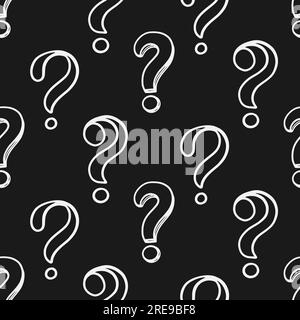 Fragezeichen nahtloses Muster – Häufig gestellte Fragen zum Hintergrund Stock Vektor