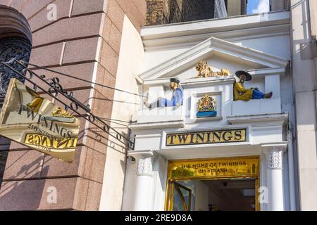 Eintritt zum Haus der Twinings Tea, The Strand, City of Westminster, Greater London, England, Vereinigtes Königreich Stockfoto