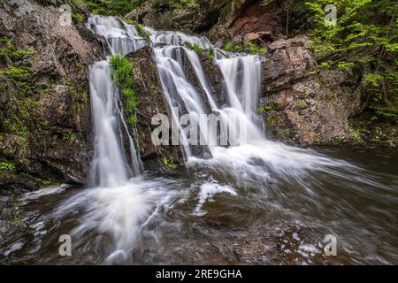 Joe Howe Falls ist einer von zwei Wasserfällen im wunderschönen Victoria Park und städtische Grünflächen im Truro Nova Scotia Canada. Stockfoto