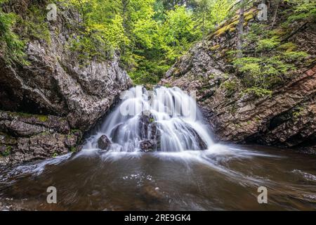 Waddell Falls ist einer von zwei Wasserfällen im wunderschönen Victoria Park und städtische Grünflächen im Truro Nova Scotia Canada. Stockfoto