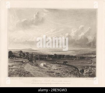 Hampstead Heath, Harrow in the Distance 1845 von David Lucas Stockfoto