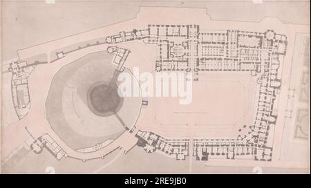 Windsor Castle, Berkshire: Planung im Erdgeschoss nach 1830 von Jeffry Wyatville Stockfoto
