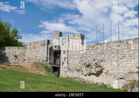 Burgos Castle ist eine Festung in der spanischen Stadt Burgos, Castilla y Leon, Spanien Stockfoto