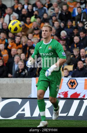 Joe Hart aus Manchester City - Barclays Premier League - Wolverhampton Wanderers gegen Manchester City 30/10/2010 Stockfoto