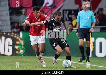 Eindhoven, Niederlande. 26. Juli 2023. EINDHOVEN, NIEDERLANDE - JULI 26: Während des Vorsaison-Freundschaftsspiels zwischen PSV und dem FC Eindhoven im Philips Stadion am 26. Juli 2023 in Eindhoven, Niederlande (Foto von Jeroen Meuwsen/Orange Pictures). Guthaben: Orange Pics BV/Alamy Live News Stockfoto